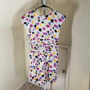 Morton Myles for the Warrens Vintage EUC White Polka Dot Floral Dress 6